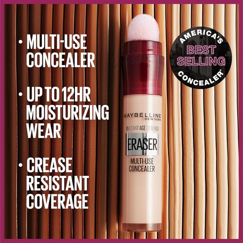 Maybelline Instant Age Rewind Eraser Concealer - Dark Circles Treatment, 100, 1 Count