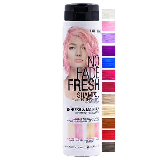 Light Pink Color Depositing Shampoo Semi Permanent Hair Color with BondHeal Bond Rebuilder - Light Pink Hair Dye, 6.4 oz