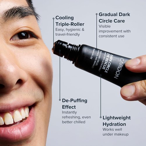 Cardon | Dark Circle Rescue Eye Roller | Under Eye Massager for Puffiness, Bags & Wrinkles | Infused with Peptides & Niacinamide