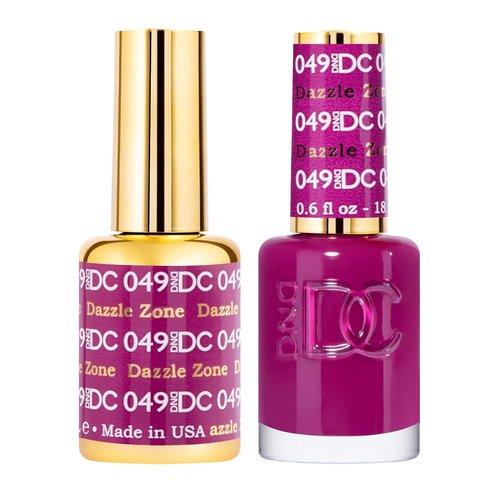 DND DC Gel Polish Set - Purple Collection | Chip-Free UV/LED Gel & Air Dry Nail Lacquer Duo - 0.5 Fl Oz