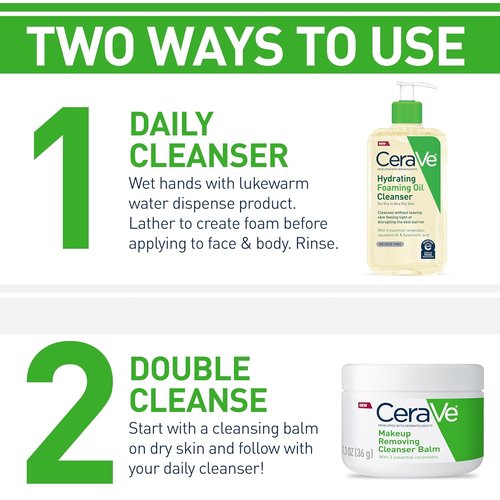CeraVe Hydrating Foaming Oil Cleanser - Moisturizing Formula with Squalane & Hyaluronic Acid | 8 FL Oz
