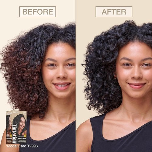 Red by Kiss Tintation Vivid & Shine Permanent Hair Dye - High Lift Argan Oil Formula for 100% Gray Coverage (Cinnamon Brown)