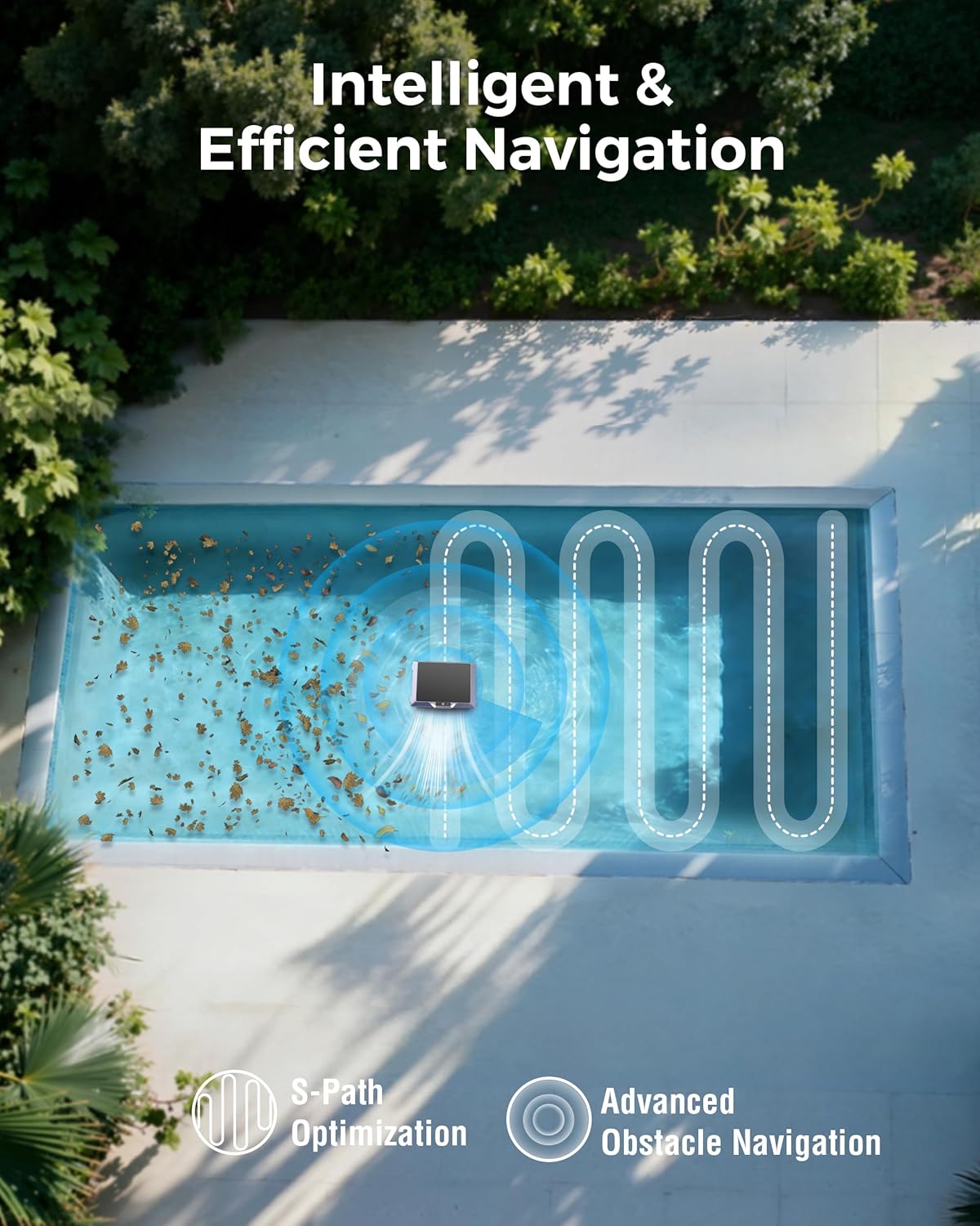 T2B Solar Pool Skimmer Robot - App & Remote Control | 2026 Upgraded Automatic Cleaner for Inground & Above-Ground Pools