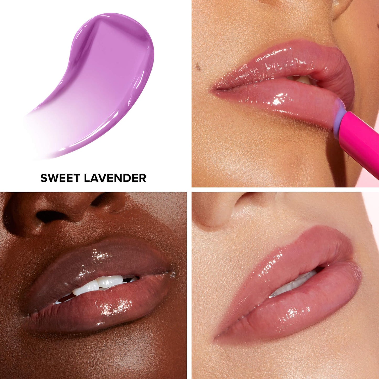 Too Faced Lip Injection Extreme Plumping Clicks | Glossy Lip Plumper, Hydrating + Dewy with Sheer Coverage, Sweet Lavender, 0.05 oz.