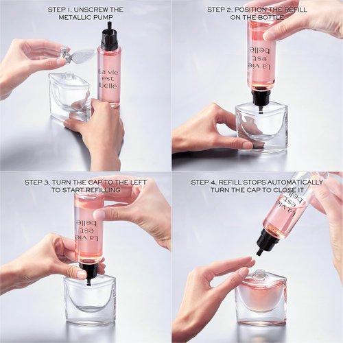 Lancôme La Vie Est Belle Eau de Parfum - Long Lasting Fragrance with Notes of Iris, Earthy Patchouli, Warm Vanilla & Spun Sugar - Floral & Sweet Women's Perfume, 3.4 Fl Oz Refill
