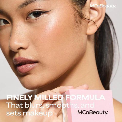 MCoBeauty Loose Powder - Translucent Finely Milled Setting Powder with Hyaluronic Acid | Vegan & Cruelty-Free