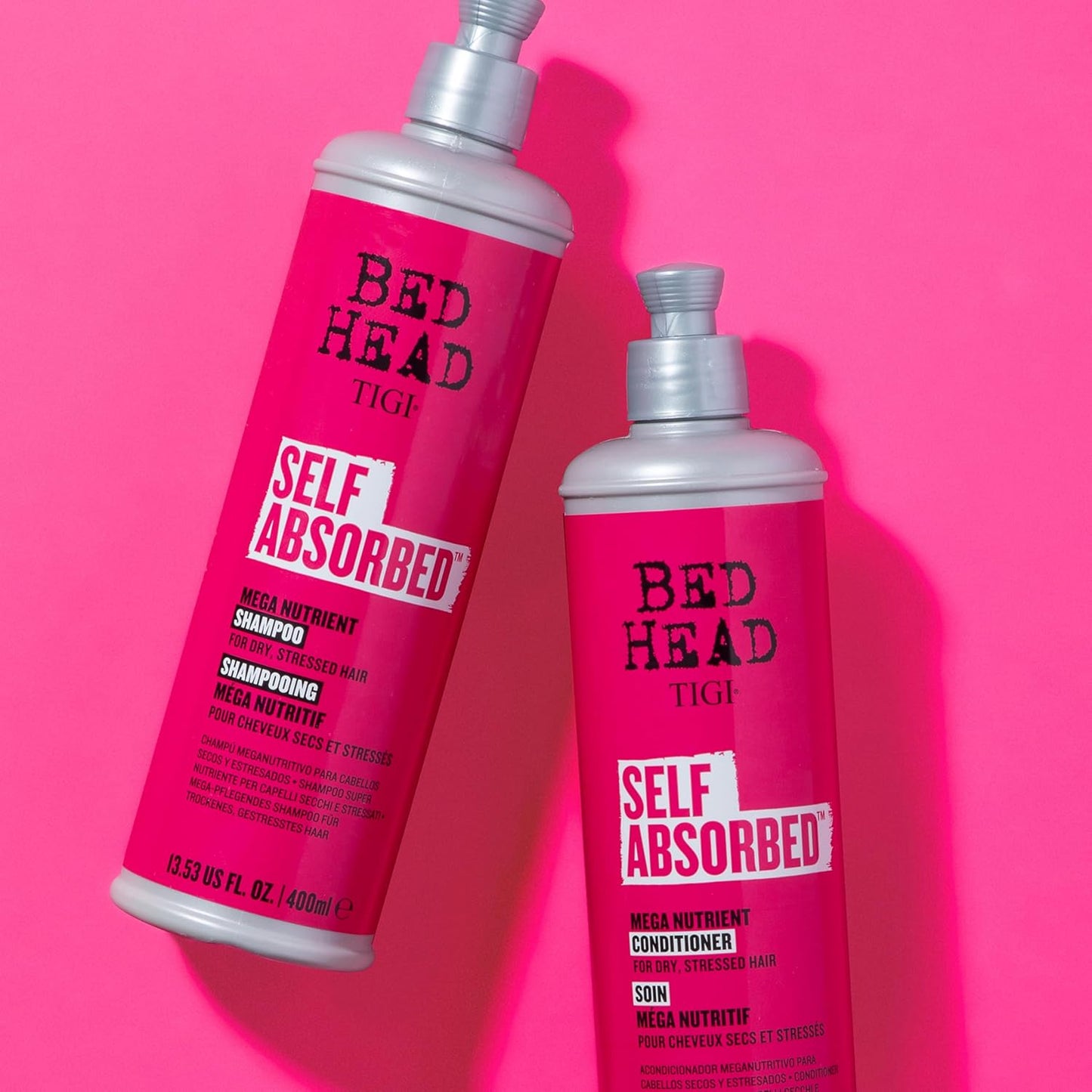 Bed Head by TIGI Self Absorbed Shampoo & Conditioner Set - Nourishing Frizz Control Duo, 25.36 Fl Oz, 2 Pack
