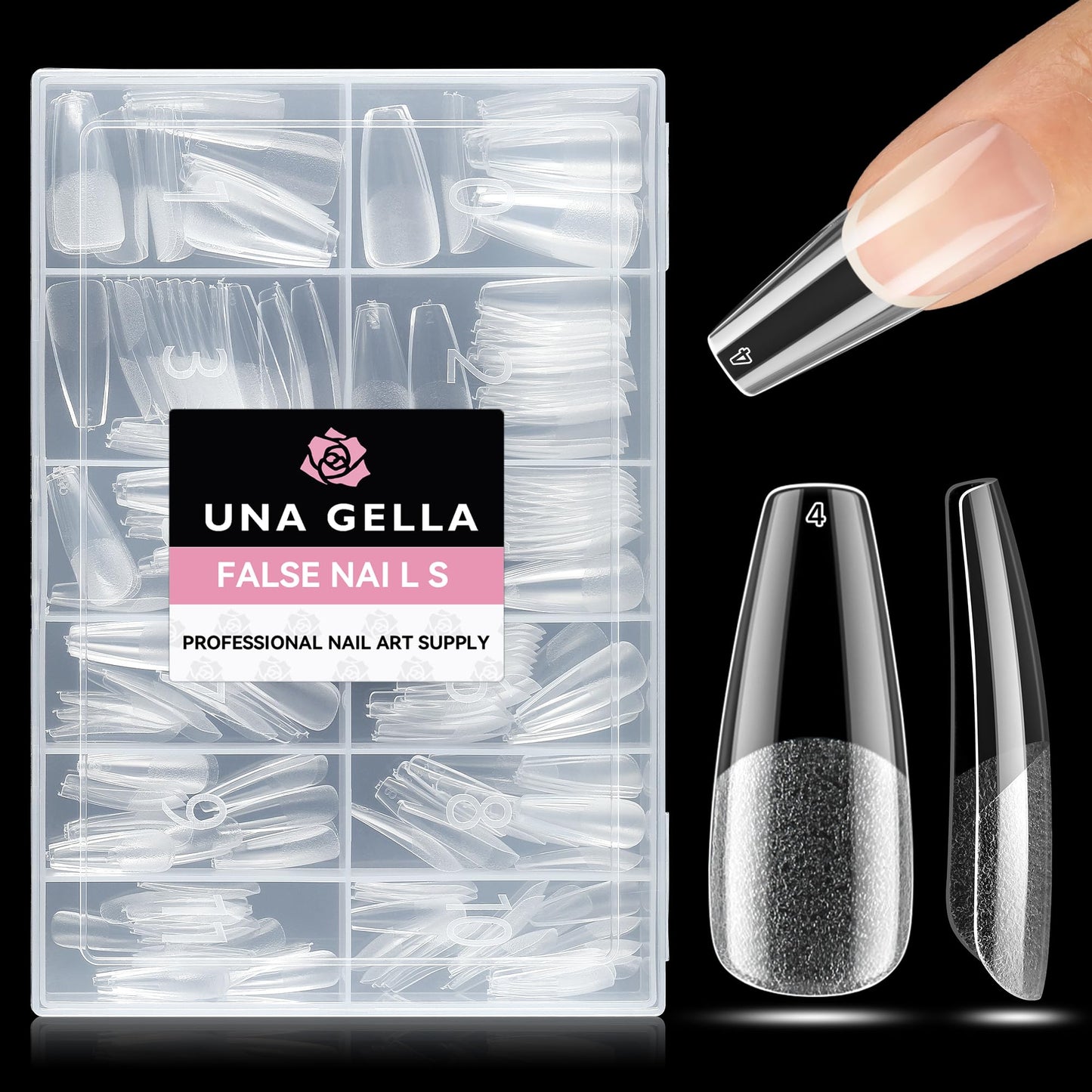 UNA GELLA GEL NAIL TIPS FOR ACRYLIC NAIL TIPS SOFT GEL TIPS
