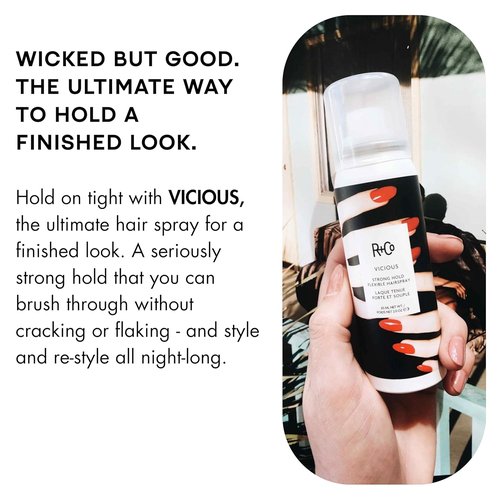 R+Co Vicious Hairspray - Strong Hold & Flexible Finish for All Hair Types