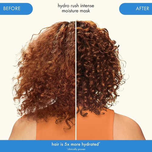 Amika Hydro Rush Intense Moisture Mask - Deep Hydration with Hyaluronic Acid | 8 oz