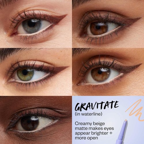 Kosas Soulgazer Gel Eyeliner - Waterproof, Smudge-Proof Retractable Pencil with Hyaluronic Acid | Long-Lasting Creamy Beige Matte