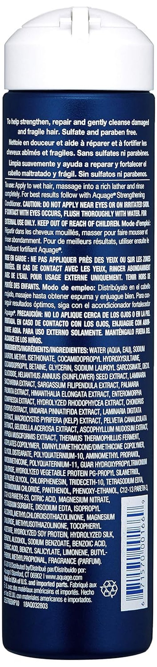 AQUAGE SeaExtend Strengthening Shampoo - Protects Fine Hair & Enhances Natural Texture | 10 fl. oz