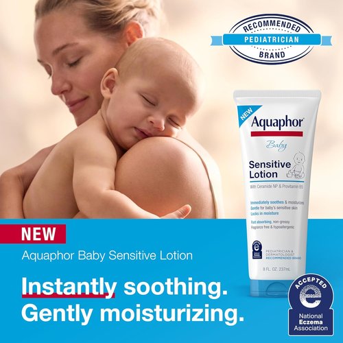 Aquaphor Baby Lotion - Soothe & Moisturize Delicate Skin | 8 Oz Size