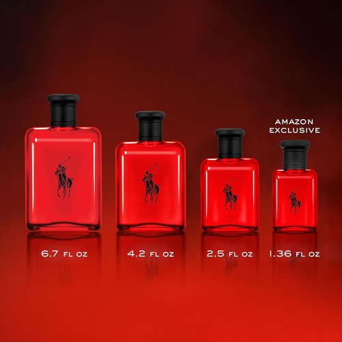 Ralph Lauren Fragrances - Polo Red Eau de Toilette - Woody & Spicy Men's Cologne - Medium Intensity with Grapefruit & Saffron