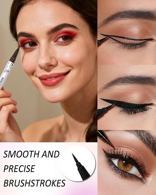 Regine Switzerland Colored Liquid Eyeliner Pen - Black Waterproof, Long-Lasting & Smudge-Proof | Perfect Valentine’s Day Gift