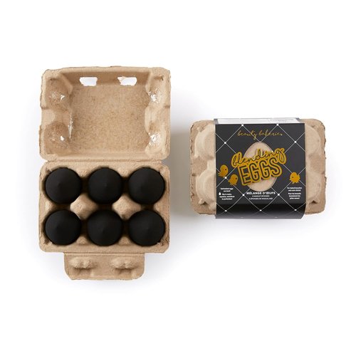 Beauty Bakerie Blending Egg | Latex-Free Makeup Sponge Applicator Set - 6 Pack in Black Egg-cellence