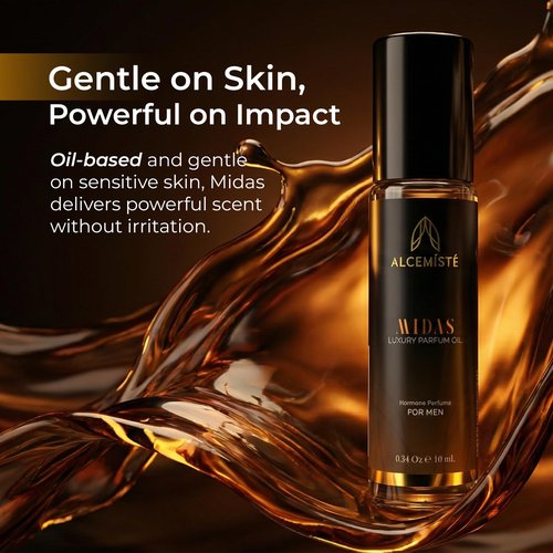 ALCEMÍSTÉ Concentrated Cologne For Men - Long-Lasting Mens Cologne - Pheromones-Infused Oil-Based Perfume For Him - Intense Formula - Travel Size, Rollerball Fragrance - 0.34 oz (10 mL)