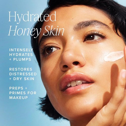 Farmacy Ceramide Face Moisturizer - Honey Halo Ultra Hydrating Formula with Buckwheat Honey & Ceramides - Restores Barrier & Replenishes Dryness (100ml)