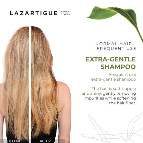 Lazartigue Extra Gentle Hair Shampoo - Prevents Irritation & Dandruff, Vegan & Sulfate-Free, 300ml