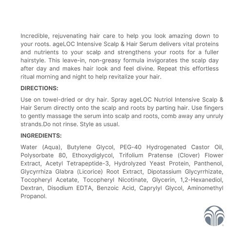 Nu Skin ageLOC Nutriol Scalp & Hair Serum - Nourishing Formula for Fuller, Thicker Hair | 75ml