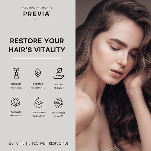 PREVIA Anti-Frizz Leave-In Creme - Vegan Frizz-Control Styling Cream with Apricot Extract - 6.7 oz