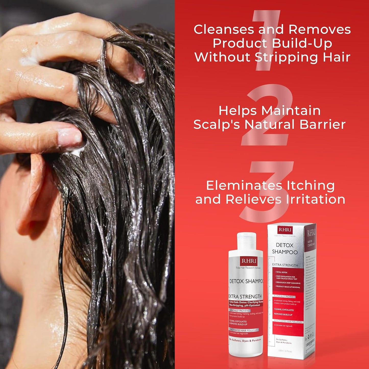 Skiennix Detox Shampoo - Clarifying Formula to Detoxify & Regrow Hair | Nourishes Follicles & Soothes Scalp