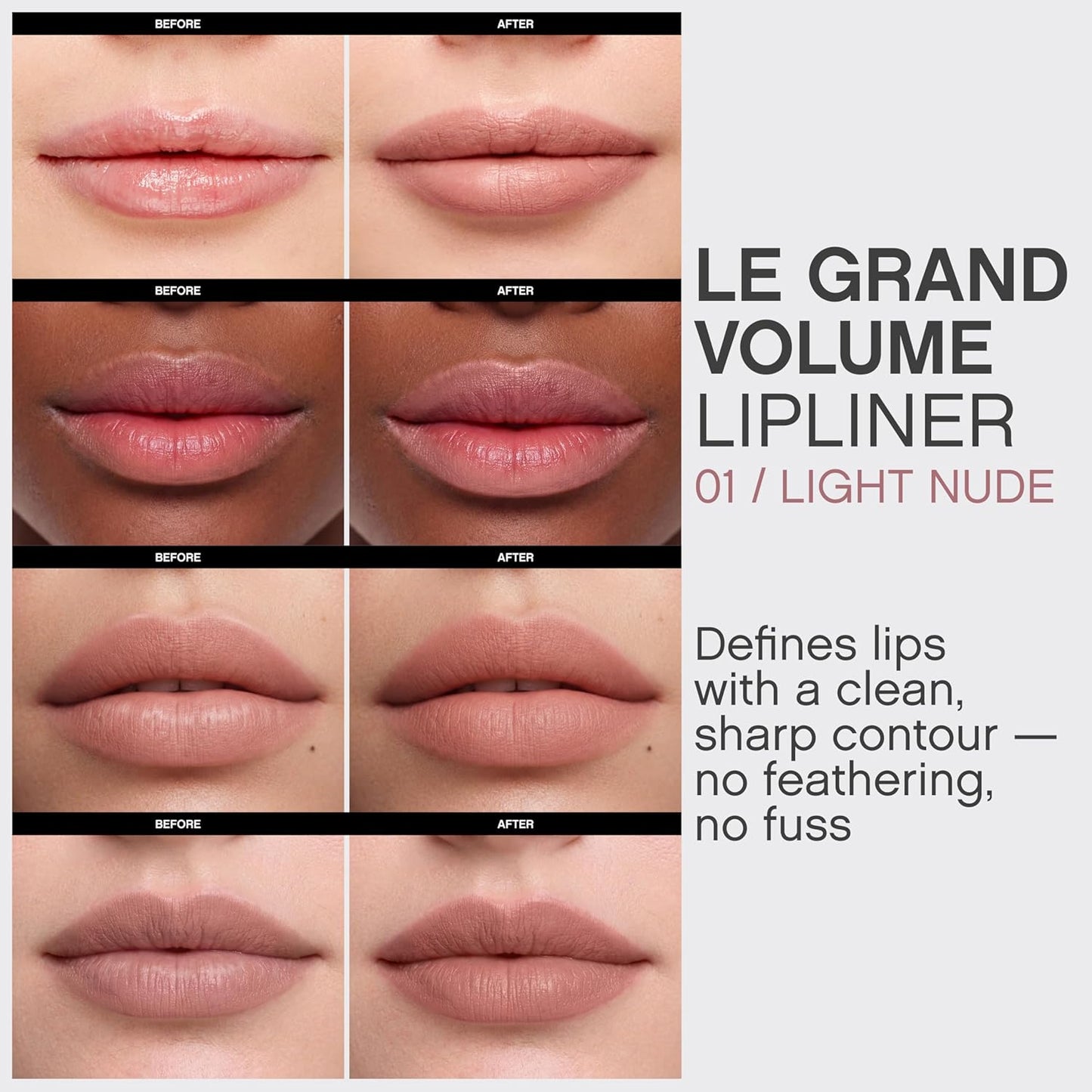 Vivienne Sabó Gel Lipliner - Long-Lasting, Smudge-Proof Lip Liner & All-Over Color | 01 Light Nude
