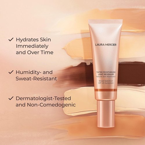 Laura Mercier Tinted Moisturizer - Light Revealer with SPF 25 | All-Day Hydration & Luminous Finish