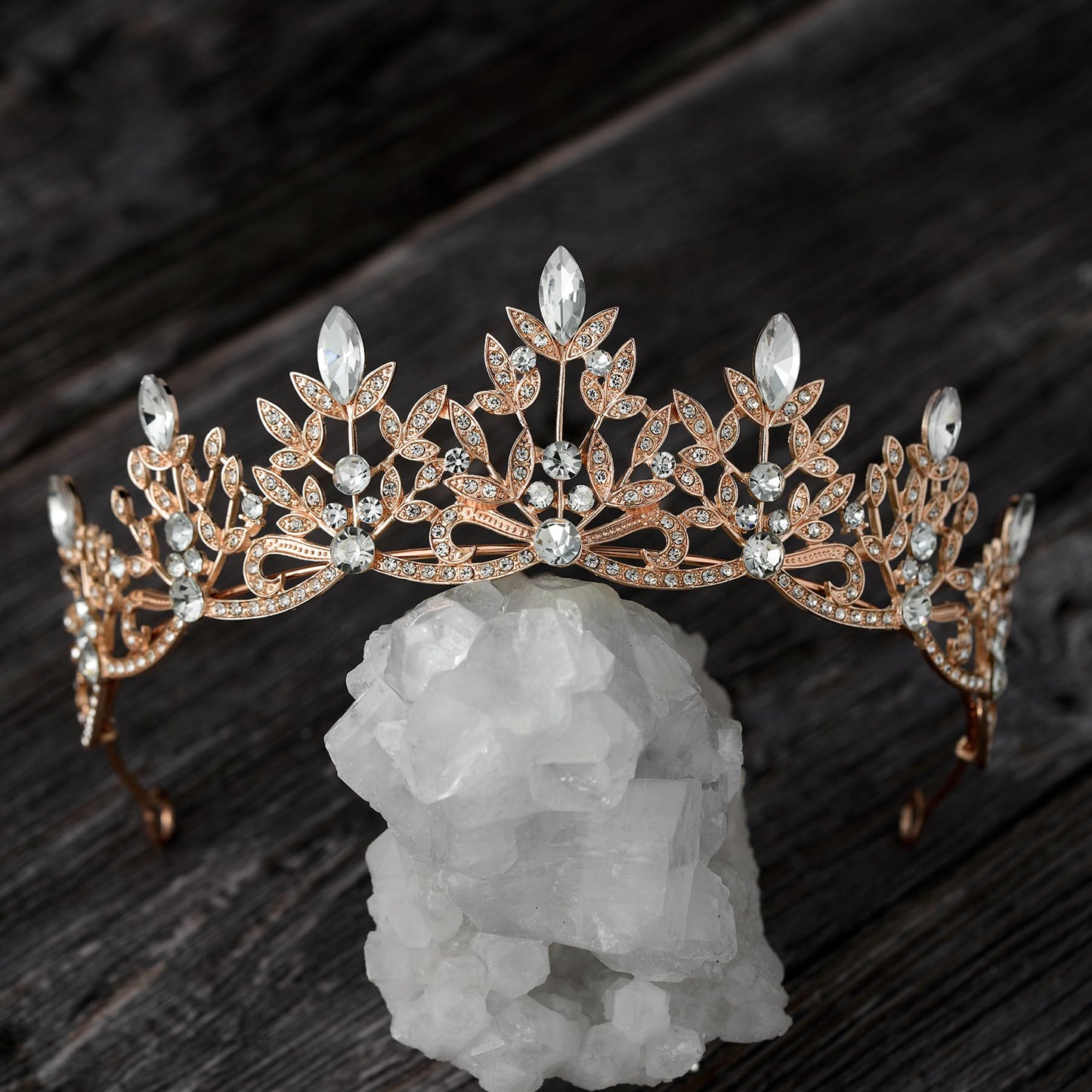 SWEETV Tiara Headbands Bridal Wedding Crown Prom Birthday Party Hair Accessories, Rhinestone Bridal Crown Princess Tiara Jewelry Headpieces for Women and Girls,Lorelai Crystal Tiara