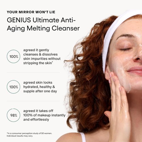 Algenist GENIUS Ultimate Anti-Aging Melting Facial Cleanser - Nourishing Milky Oil + Makeup Remover with Avocado Oil & Alguronic Acid (150ml)