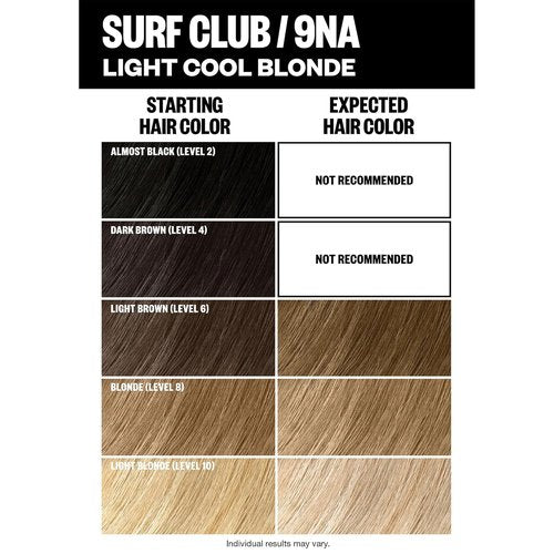 IGK Permanent Hair Dye Color Kit - 9NA Surf Club Light Cool Blonde | 100% Gray Coverage, Strengthens & Adds Shine