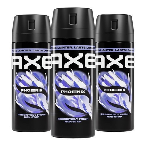 AXE Body Spray - Phoenix 48-Hour Freshness | Aluminum-Free, 3 Count, 2.9 oz Each
