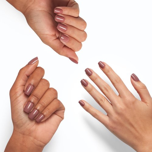 OPI On Point Tickle My France-y | Short Round Mauve Nude Neutral Press On Nails | With Nail Glue | Long Lasting, Reusable, Non-damaging