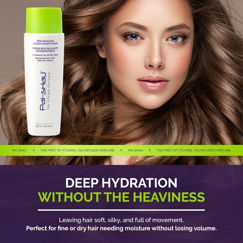 Pai-Shau Replenishing Cream Conditioner - Hydrating Formula for All Hair Types - 8.4 Fl Oz