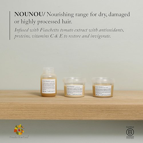 Davines NOUNOU Hair Mask - Nourishing Treatment for Bleached & Relaxed Hair | Adds Shine Weightlessly