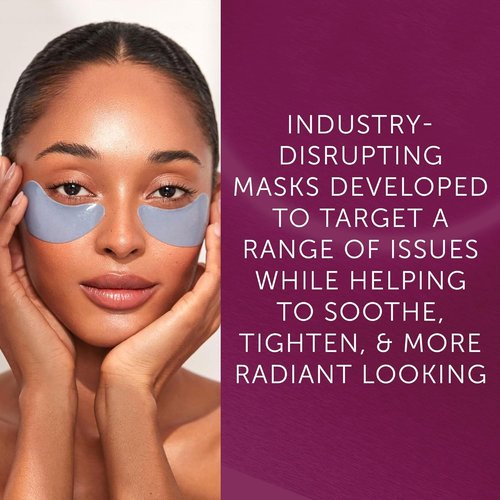 111SKIN Cryo De-Puffing Eye Mask - Hydrating Under Eye Patches with Seaweed Extract & Peptide Complex | 8 Pairs, Blue