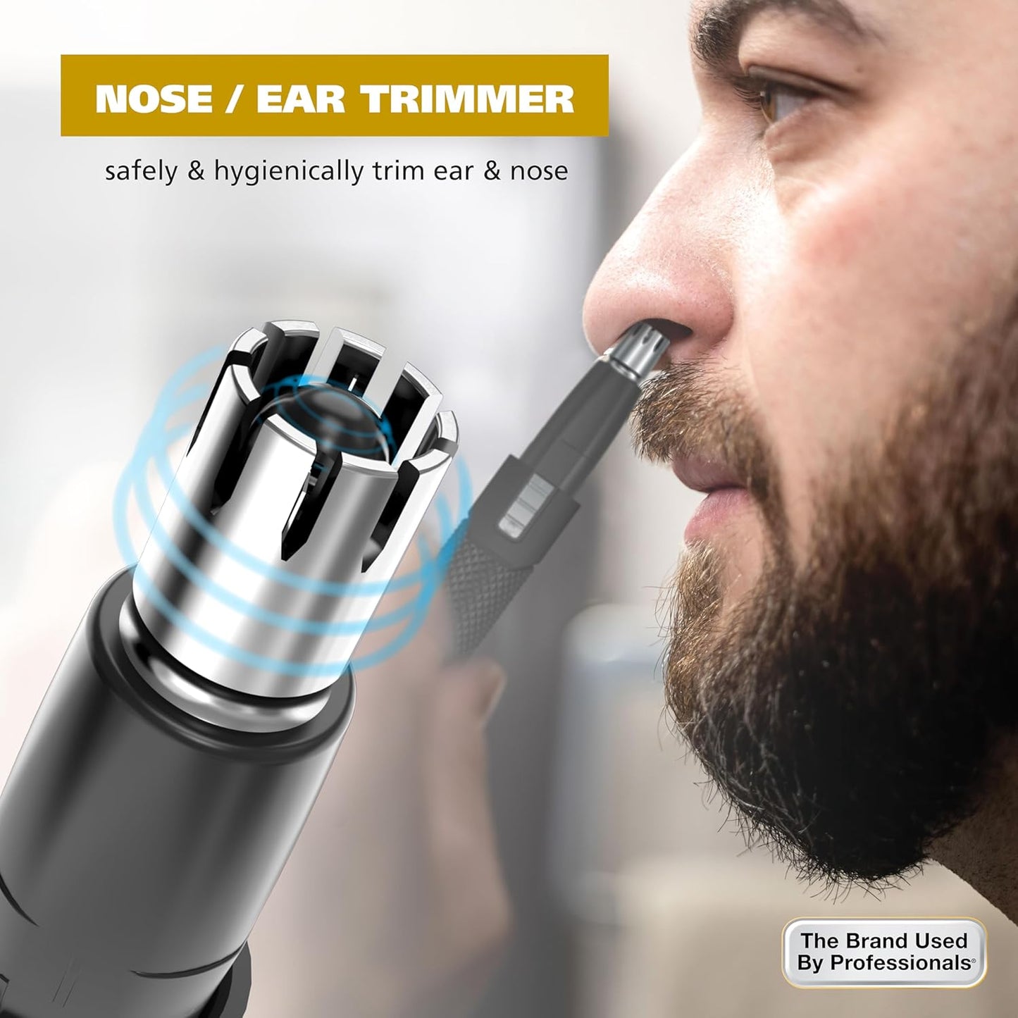 Wahl Manscaper ® 2 in 1 Lithium Battery Tactical® Dual Sided Eyebrow Trimmer and Nose Hair Trimmer for Men – Model 3023805