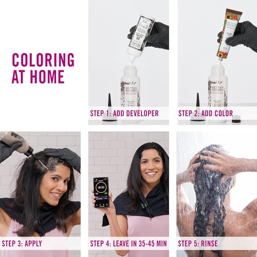 Better Natured Permanent 3N Dark Natural Brown Hair Color Dye - Vegan Formula for 100% Gray Coverage, Lasts 8 Weeks