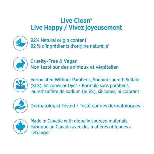 Live Clean Shampoo - Hydrating Fresh Water Formula | 12 Oz for Nourished, Healthy Hair