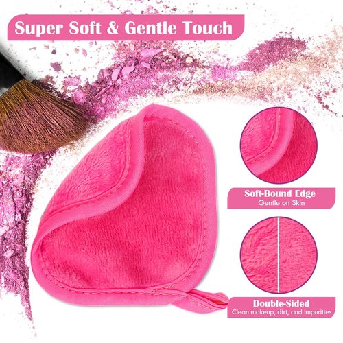 Orighty Makeup Remover Cloths - 12 Pack Reusable Face Cleansing Pads | Effortlessly Remove Makeup with Water, 5 x 5 in