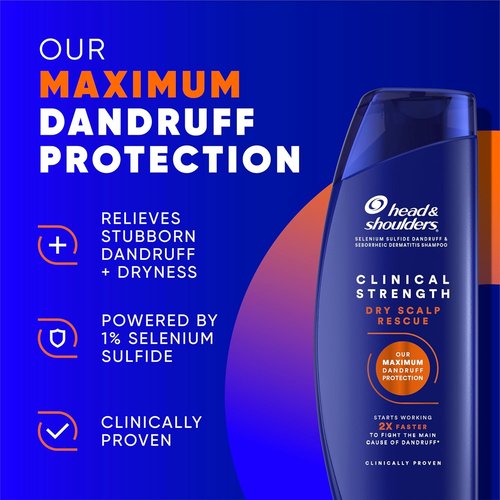 Head & Shoulders Anti-Dandruff Shampoo - Clinical Strength Dry Scalp Rescue Twin Pack | 13.5 fl oz Each