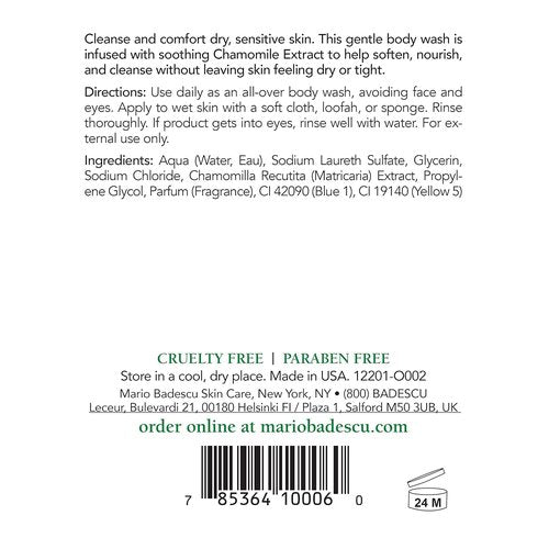 Mario Badescu Azulene Body Soap - Gentle Chamomile-Infused Wash for Soft, Nourished Skin