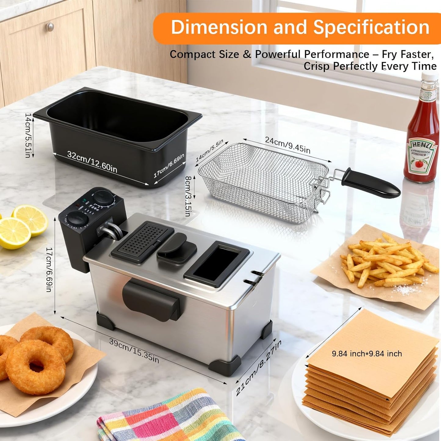 Skiennix Sous Vide Cooker - WiFi Immersion Deep Fryer with Basket for Perfect Cooking