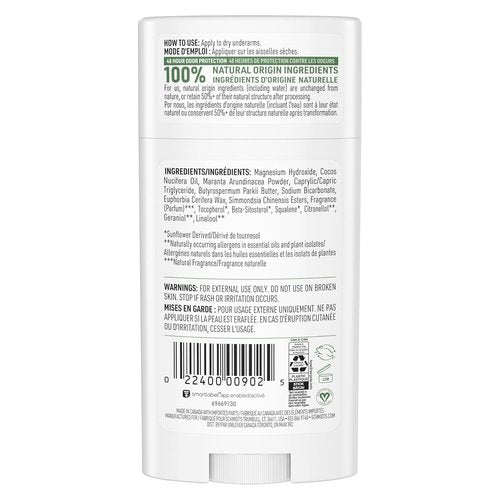 Schmidt's Aluminum-Free Vegan Deodorant - Fresh Cucumber Scent | 24-Hour Odor Protection, 2.65 oz