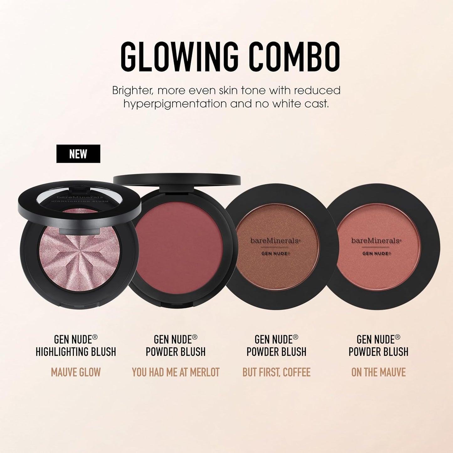 bareMinerals Gen Nude Powder Blush - Mineral-Based, Talc-Free, Vegan Formula for All-Day Wear & Buildable Coverage