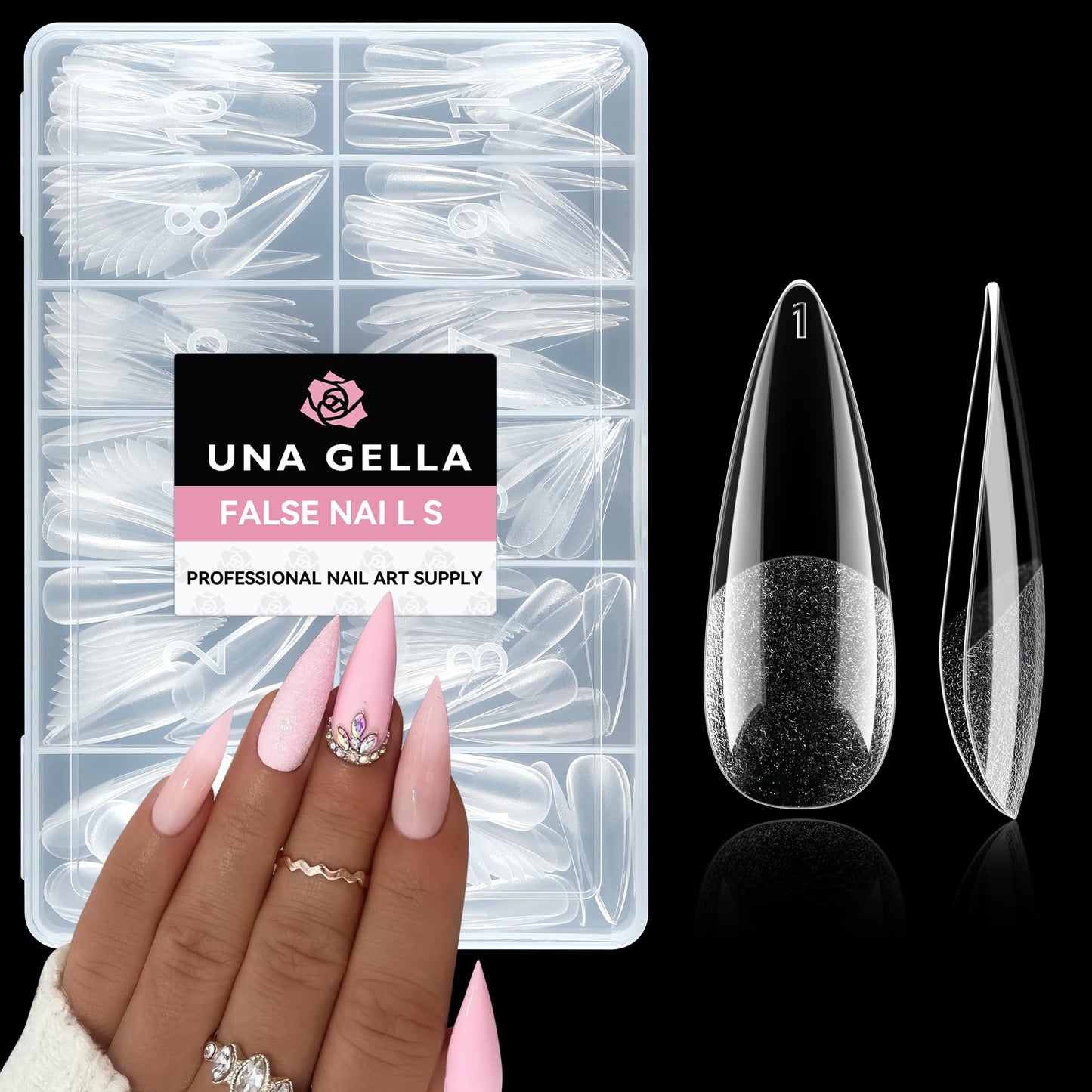 UNA GELLA GEL NAIL TIPS FOR ACRYLIC NAIL TIPS SOFT GEL TIPS