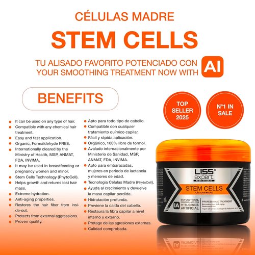 Liss Expert Stem Cells Hair Treatment - Silver Edition for Blondes & Gray Hair | 8.45 oz Each