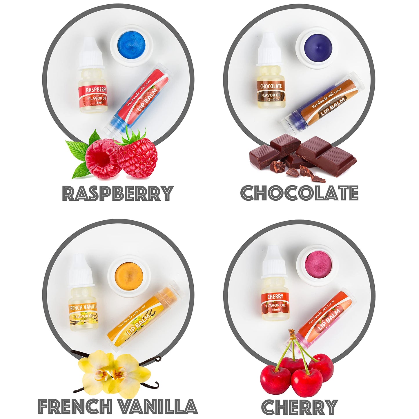 KEFF 51Pcs Lip Balm Making Kit - DIY Lip Balm Set for Teens with Natural Ingredients - Make Your Own Lip Gloss & Lip Balm for Kids Makeup Kit with Beeswax, Shea Butter, Flavor Oils, Mica Color Powders