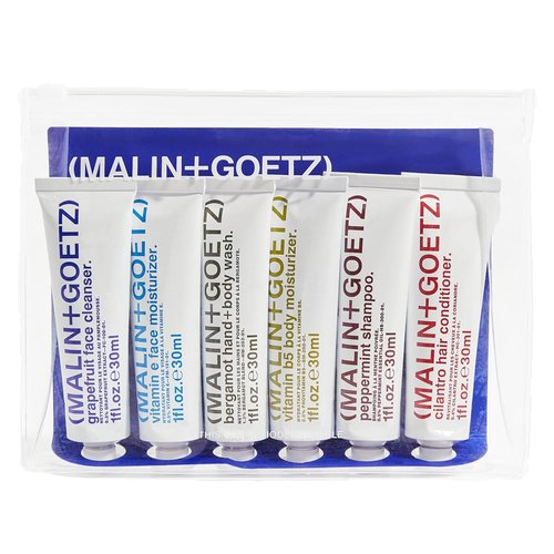 MALIN+GOETZ Travel Kit - Best-Selling Essentials for Face, Body & Hair | Vegan & Travel-Friendly (6 x 1 oz)