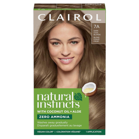 Clairol Natural Instincts Demi-Permanent Hair Dye - 7A Dark Cool Blonde Color | Pack of 1